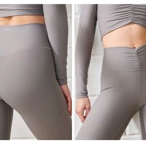 Abercrombie YPB Rouched Gray Trouser/Flare Leggings Medium